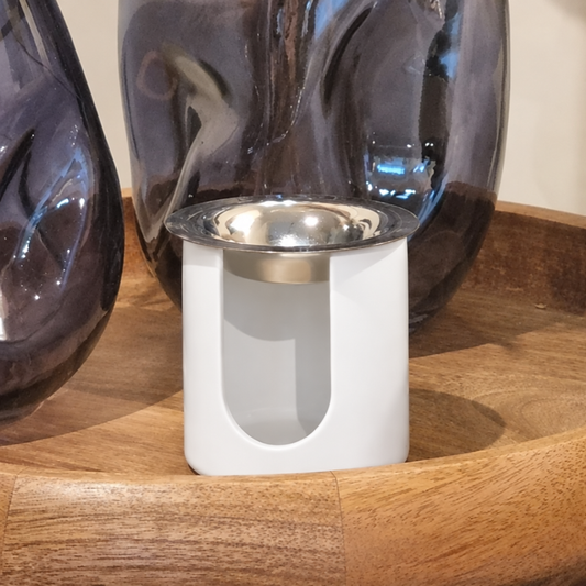 Brûle-parfum cylindrique avec une céramique plus blanche