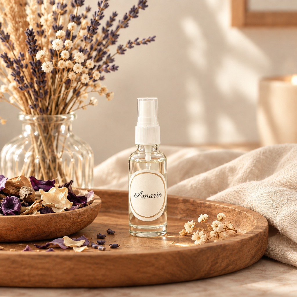 spray parfumé avec des proportions corrigées